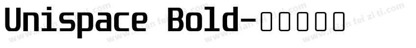 Unispace Bold字体转换